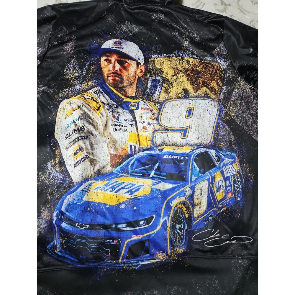 Chase Elliott #9 NASCAR Hoodie NAPA Racing AOP Sublimated Double Sided XL - Picture 2 of 12